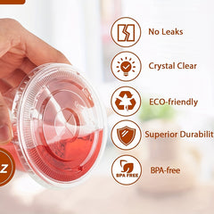 9 oz Clear Plastic Cup with Lid - Disposable and Crack Resistant