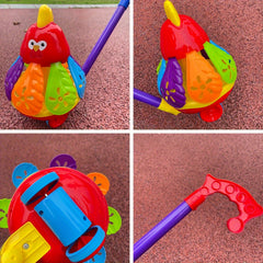 Interactive Turtle & Chick Push Along Toy Cart