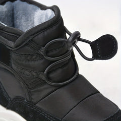Girls Soft Fleece Snow Boots, Anti-Slip Drawstring, Winter Outdoor