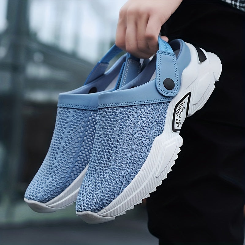 Men's Hollow Out Slip On Mules Breathable Summer Sandals