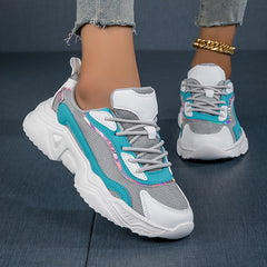 Women's Heighten Chunky Sneakers Breathable Mesh Lace Up Running Shoes