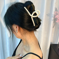 Mermaid Tail Hair Claw Clip Faux Pearl Banana Clip Acrylic Jaw Clamp