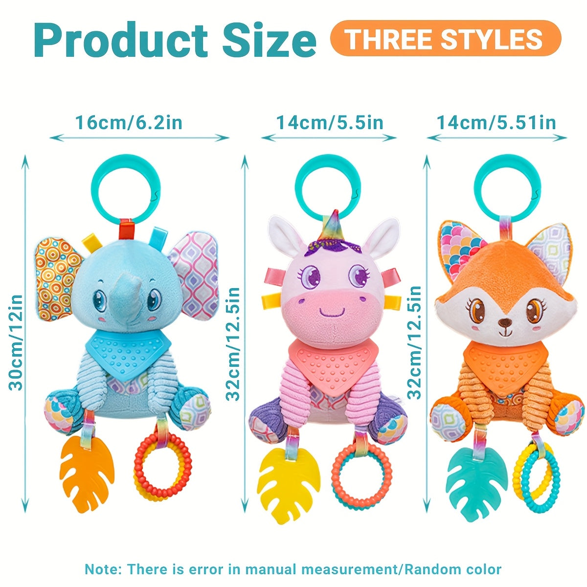 Colorful Spiral Rattle Toy for Kids with Rings