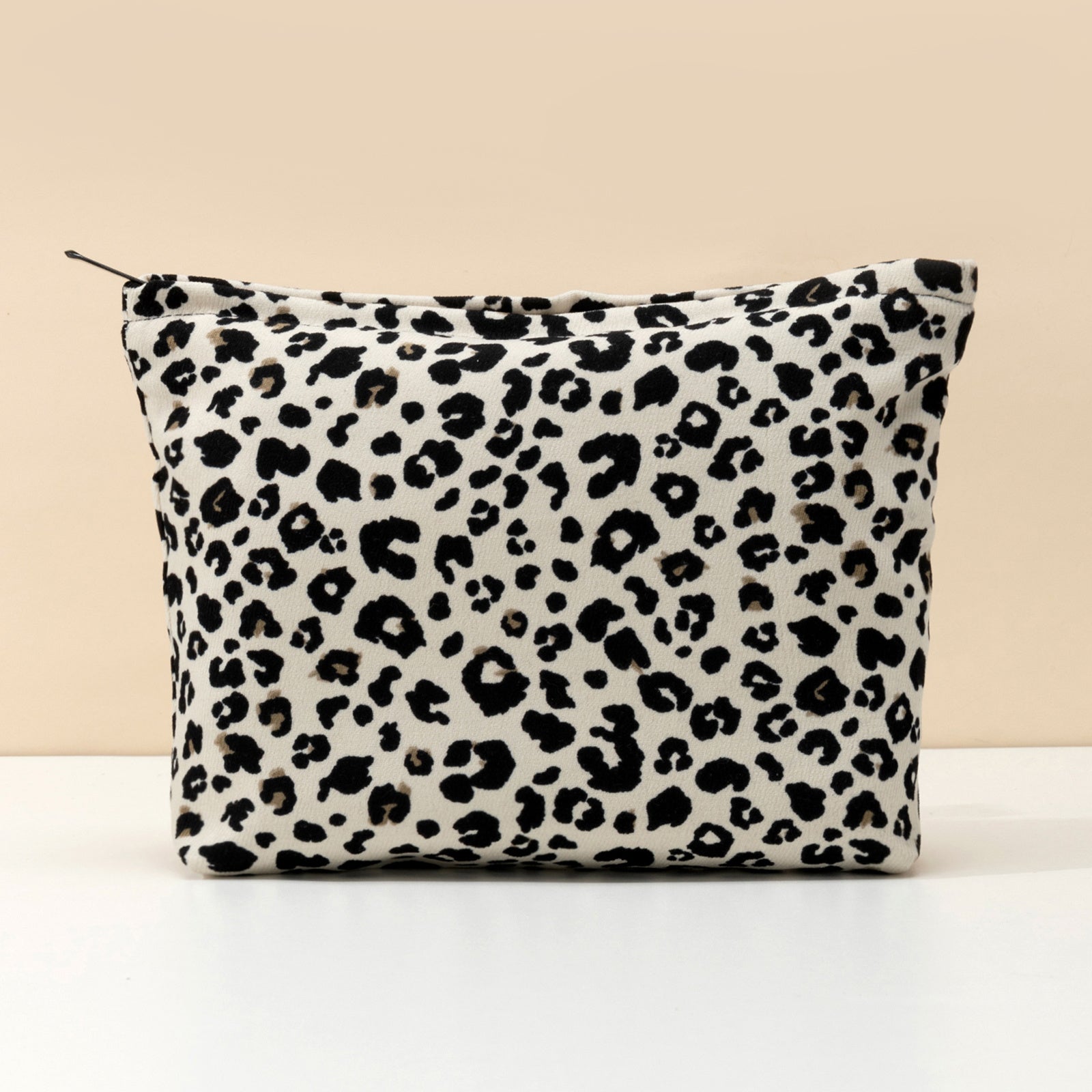 Chic Leopard Print Makeup Bag Compact Cosmetic Organizer