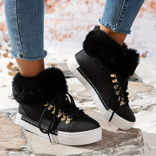 Women's Non-slip Thickened Zipper Snow Boots