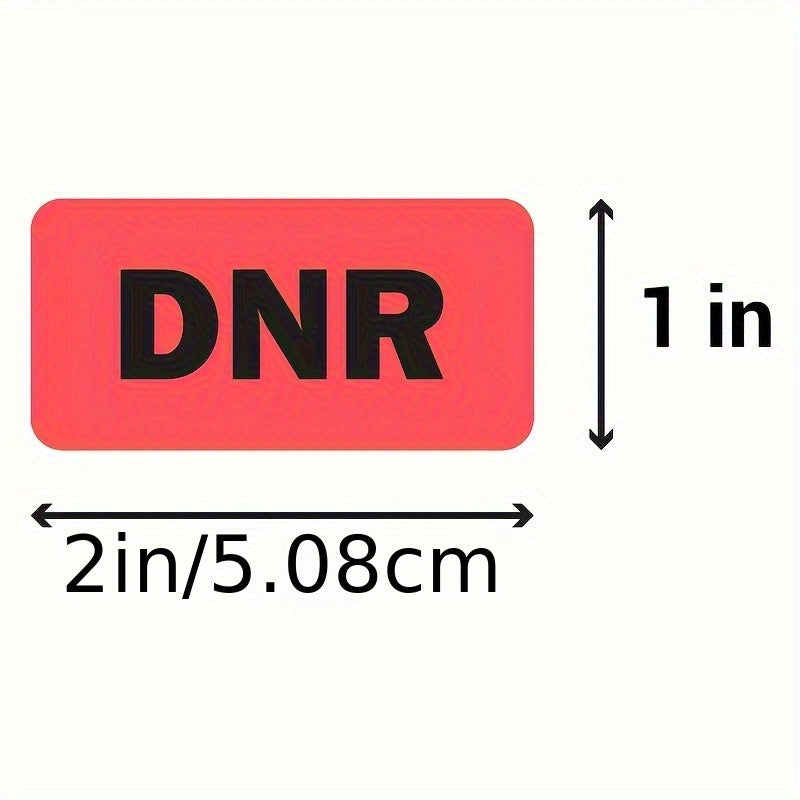 300 DNR Label Stickers 2.54x5.08cm Do Not Resuscitate Sticker Medication Chart