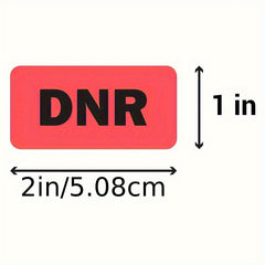 300 DNR Label Stickers 2.54x5.08cm Do Not Resuscitate Sticker Medication Chart