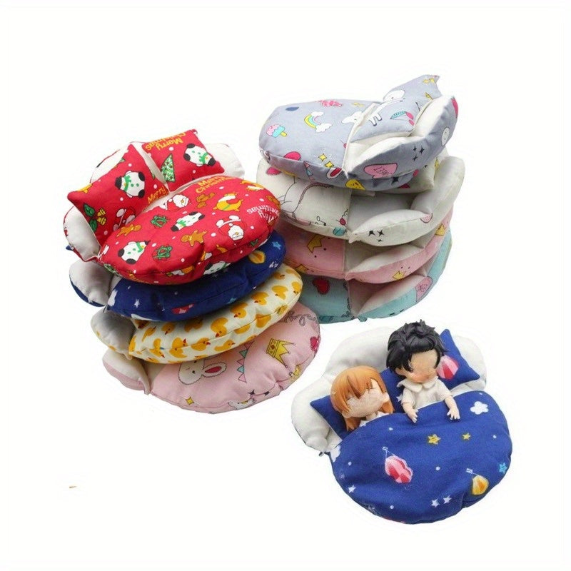 3pcs Cloth Dollhouse Bedding Pillow Set