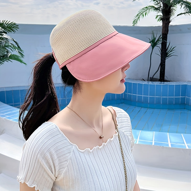 Casual Ponytail Visor Sun Hat UV Protection
