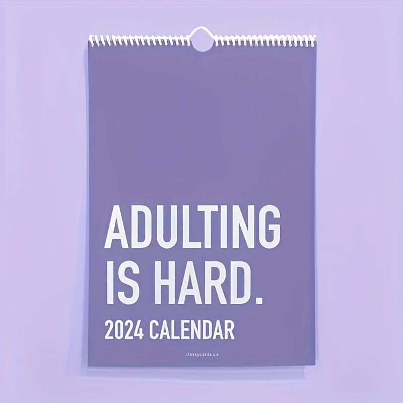 Motivational Wall Calendar - Easy Daily Grid Notepad - Home Office Planner