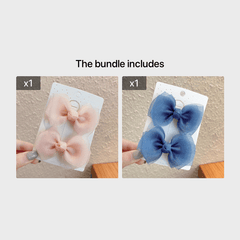 Sparkling Cartoon Bow Hair Clips for Girls