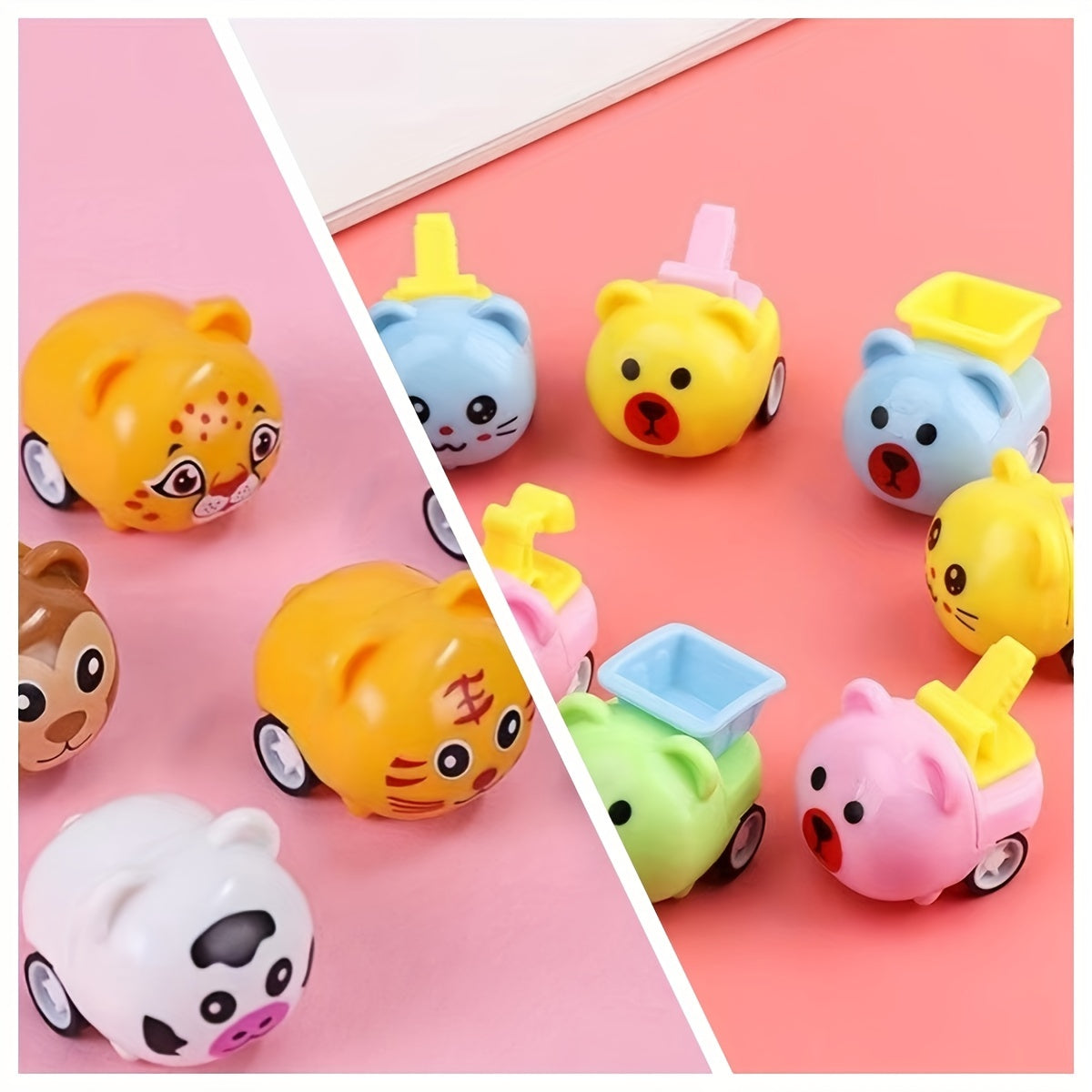 5pcs Christmas Indoor Animal Pull back Car Halloween Toys
