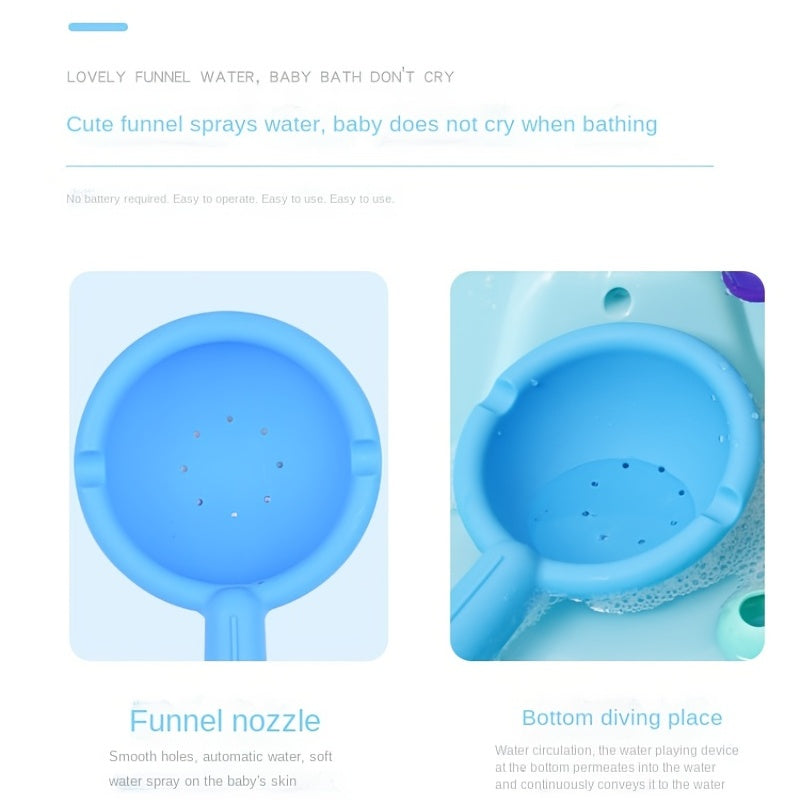 Colorful Waterwheel Bathing Sucker Shower Toy for Kids