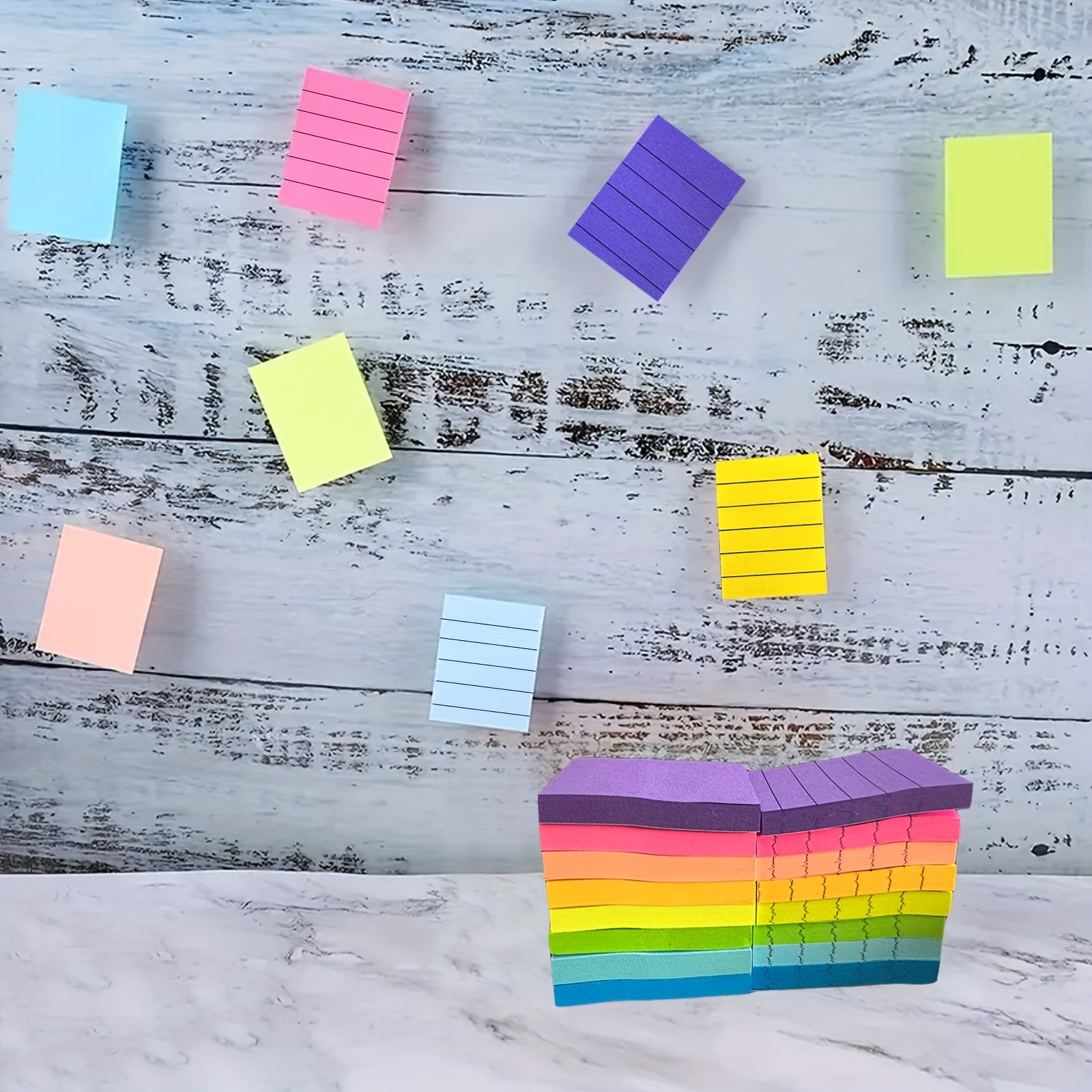 16pcs Fluorescent Sticky Notes Mini Small Note Pad Student Stationery