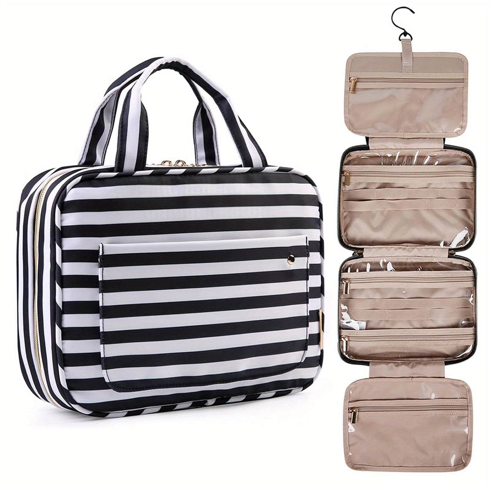 Waterproof Toiletry Bag Travel Organizer with Hanging Hook