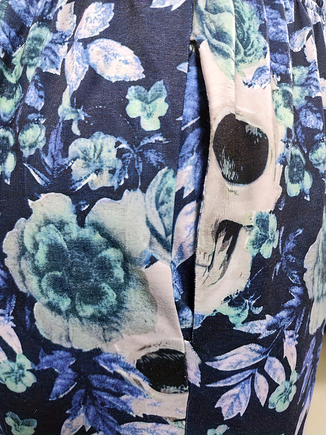 Women's Plus Floral Skull Print Jogger Trousers