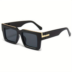 Y2K Square Sunglasses Metal Decor Gradient UV400