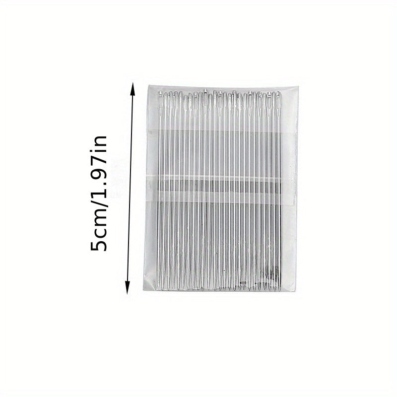 25pcs Large Eye Sewing Needles Stainless Steel Knitting Needl