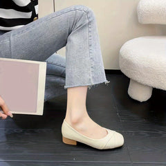 Women's Solid Flat Shoes Slip On Low Round Toe Soft Sole Lightweight Shoes