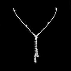 Crystal Tassel Jewelry Set - Necklace & Earrings