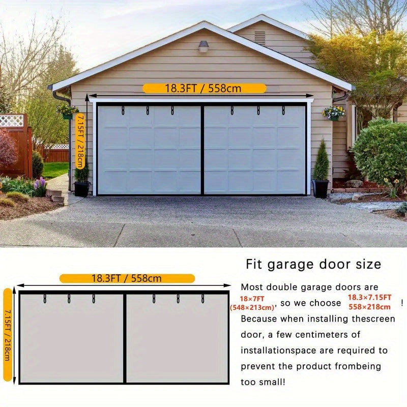 Retractable Screen Magnetic Mosquito Curtain Garage Door Sweep
