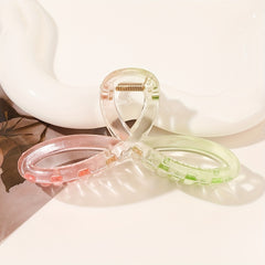 4pcs Transparent Hair Claw Hollow Shark Claw Gradient Hair Claw