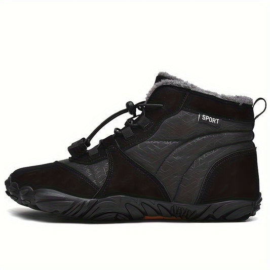 Men's Snow Boots Warm Cozy Ankle Boots Plush Outdoor Winter Shoes