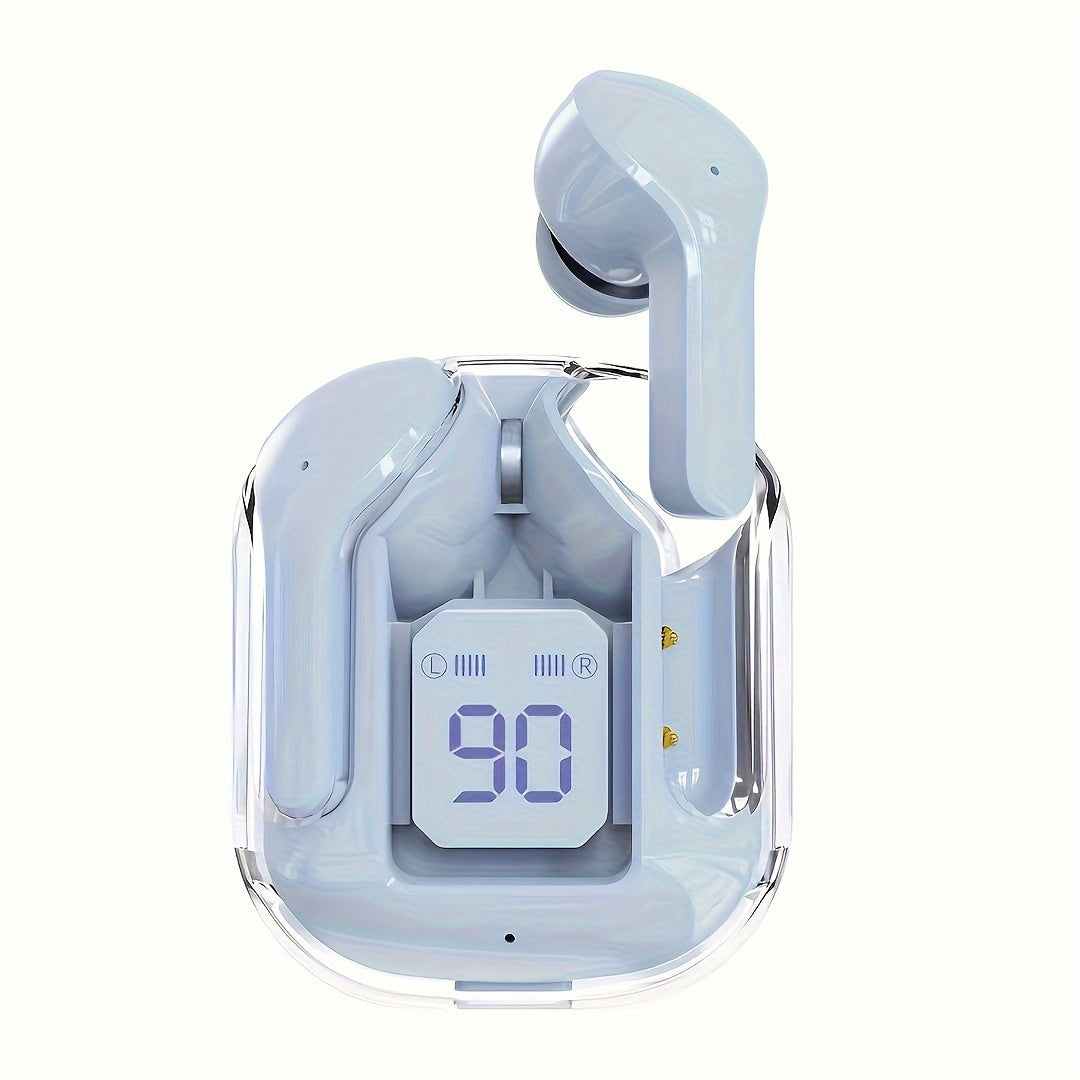 Wireless Stereo Earbuds Transparent TWS Silicone In ear For Smartphones
