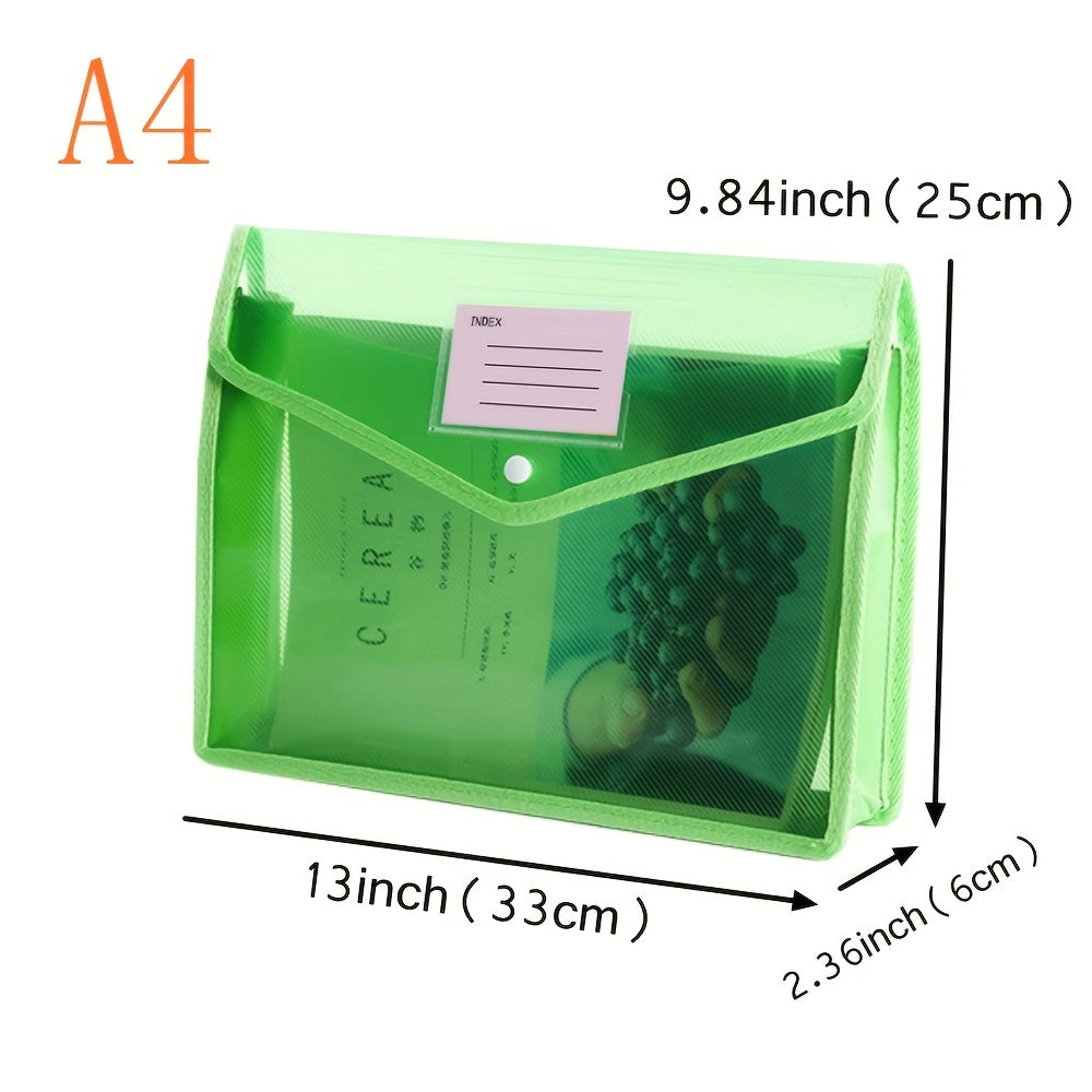 A4 A5 Document Bags Paper Storage Organizer PP Plastic File Folder Holders