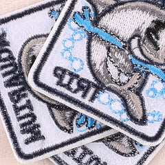 4pcs Embroidered Dolphin Patches For Girls Clothing DIY Ironing Stickers