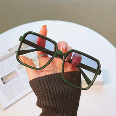 Large Square Sunglasses for Women Men Casual Gradient Anti Glare Glasses