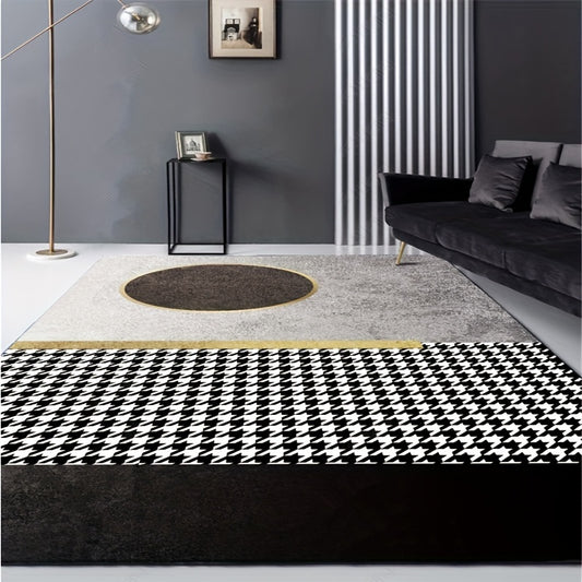 Abstract Modern Area Rugs Soft Light Dirty Resistant Geometric Pattern Mat