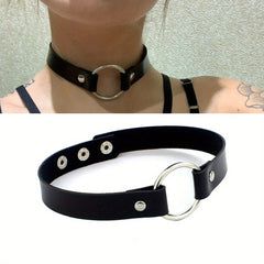 PU Leather Choker Punk Gothic Style Necklace