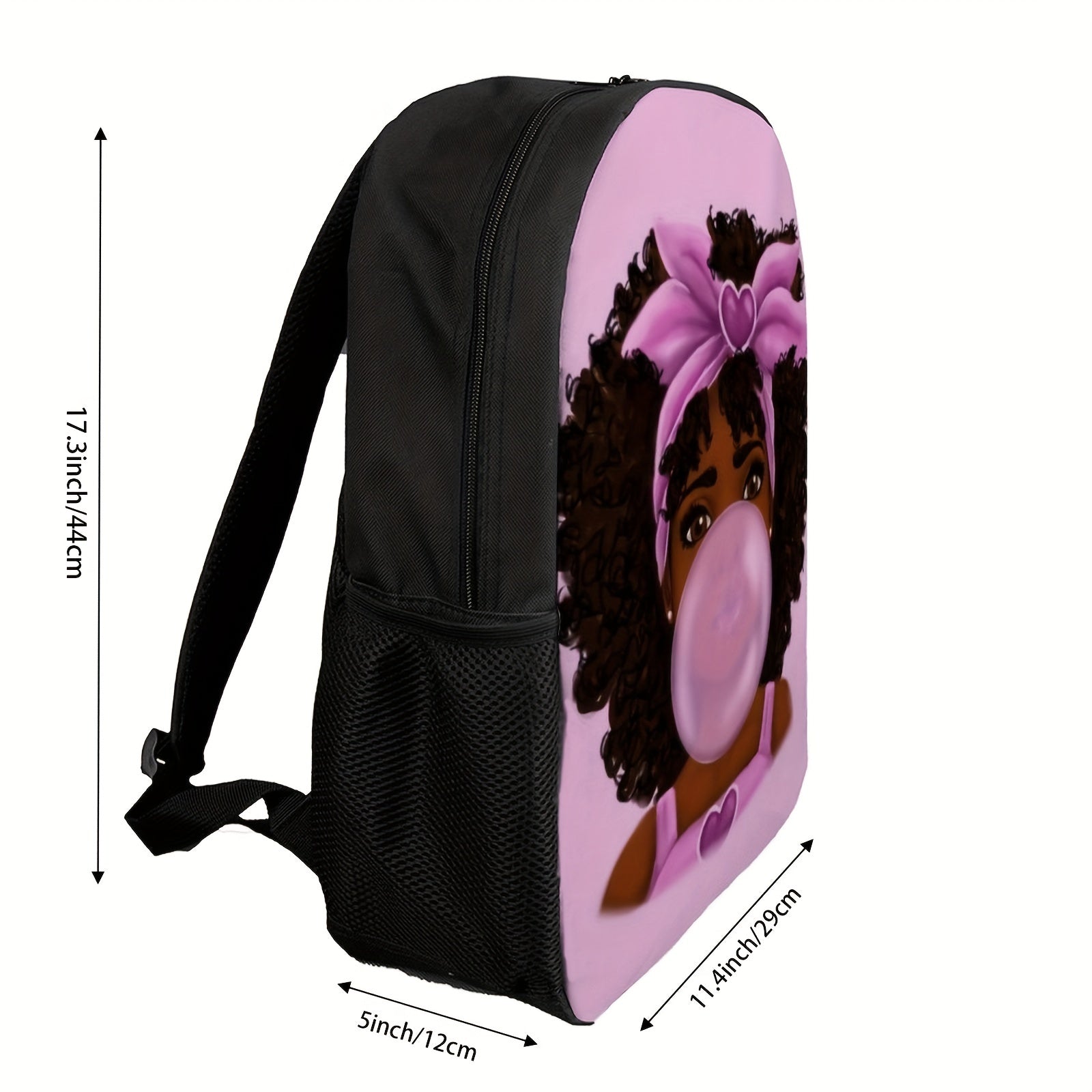 43cm Casual Backpack Cartoon Girl Printing Backpack Student School Bag