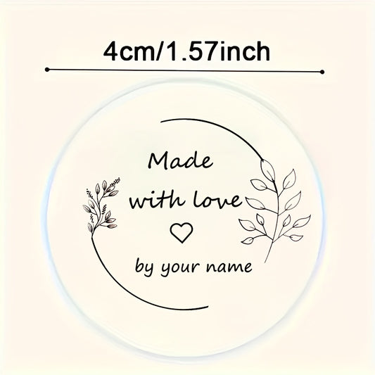 100pcs Custom Transparent Love Flower Stickers Wedding Parties Love Stickers
