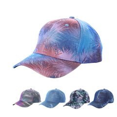 Leaf Tie Dye Baseball Cap Colorful Y2K Sunscreen Sports Hat