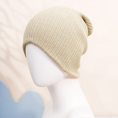 Solid Knitted Ski Hat for Men and Women