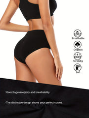 5 Seamless Solid Briefs Comfy Stretchy Intimates Panties Lingerie