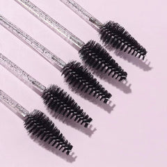 25pcs Glitter Eyebrow Eyelash Brushes Comb Mascara Wands