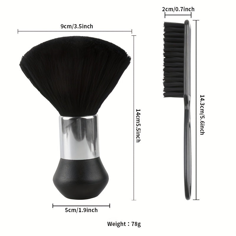 2pcs Broken Hair Sweep Brush Set for Barber Salon Uses