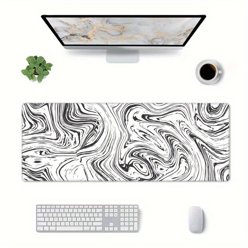 Large Mouse Pad Desk Pad Extended Non Slip Rubber Base Stitched Edges