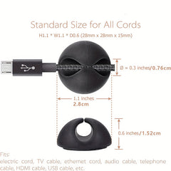 8 Pcs Adhesive Cord Holders Cable Clips Cable Management Organizer