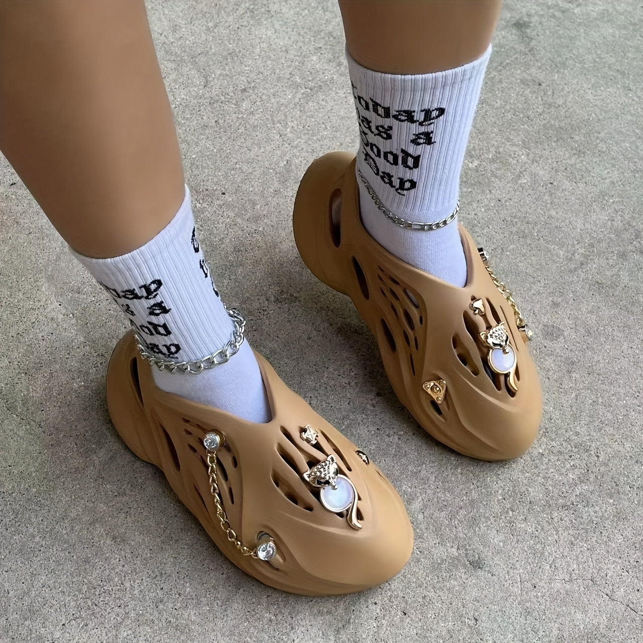 Fox Shape Crystal Shoe Charms for Sandals, Shoes - Metal Shoe Accessories