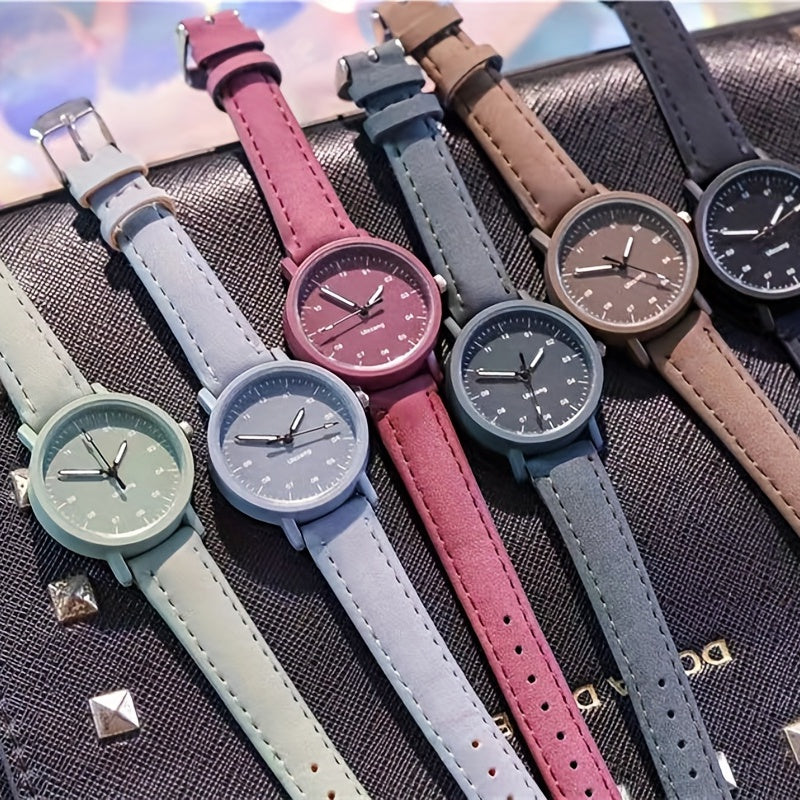 Kids Quartz Watch Colorful Pointer Round Wrist Watch