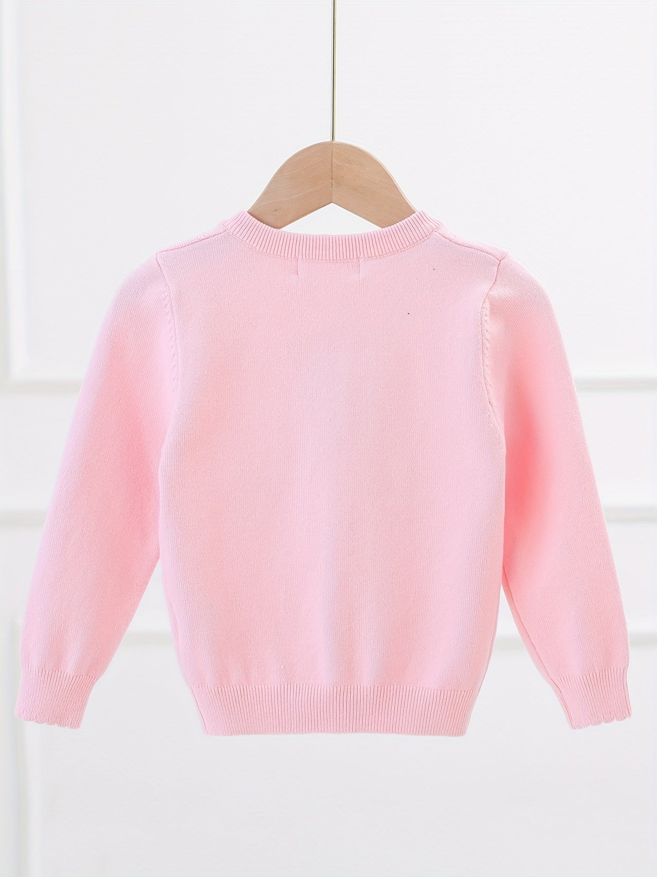 Girls' Sweet Bowknot Knit Cardigan for Spring and Fall