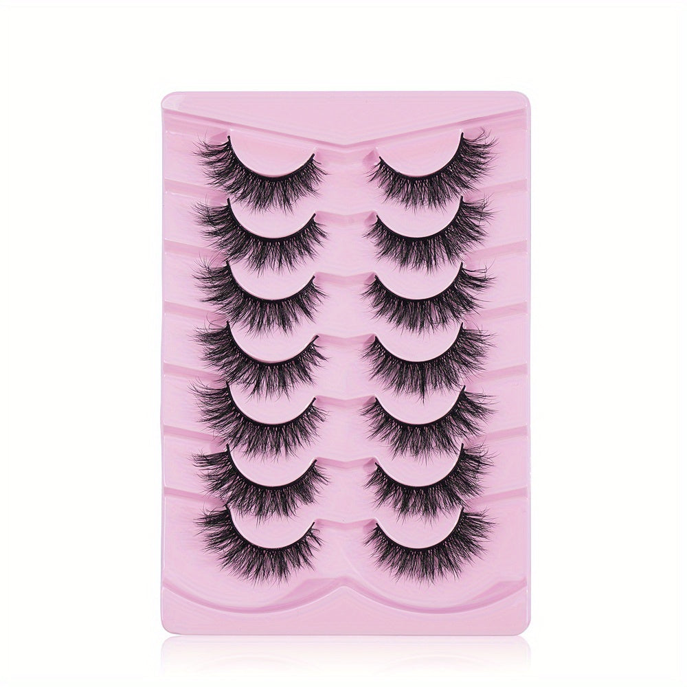 7 Pairs 3D Faux Mink Hair False Eyelashes Wispy Fluffy Extension