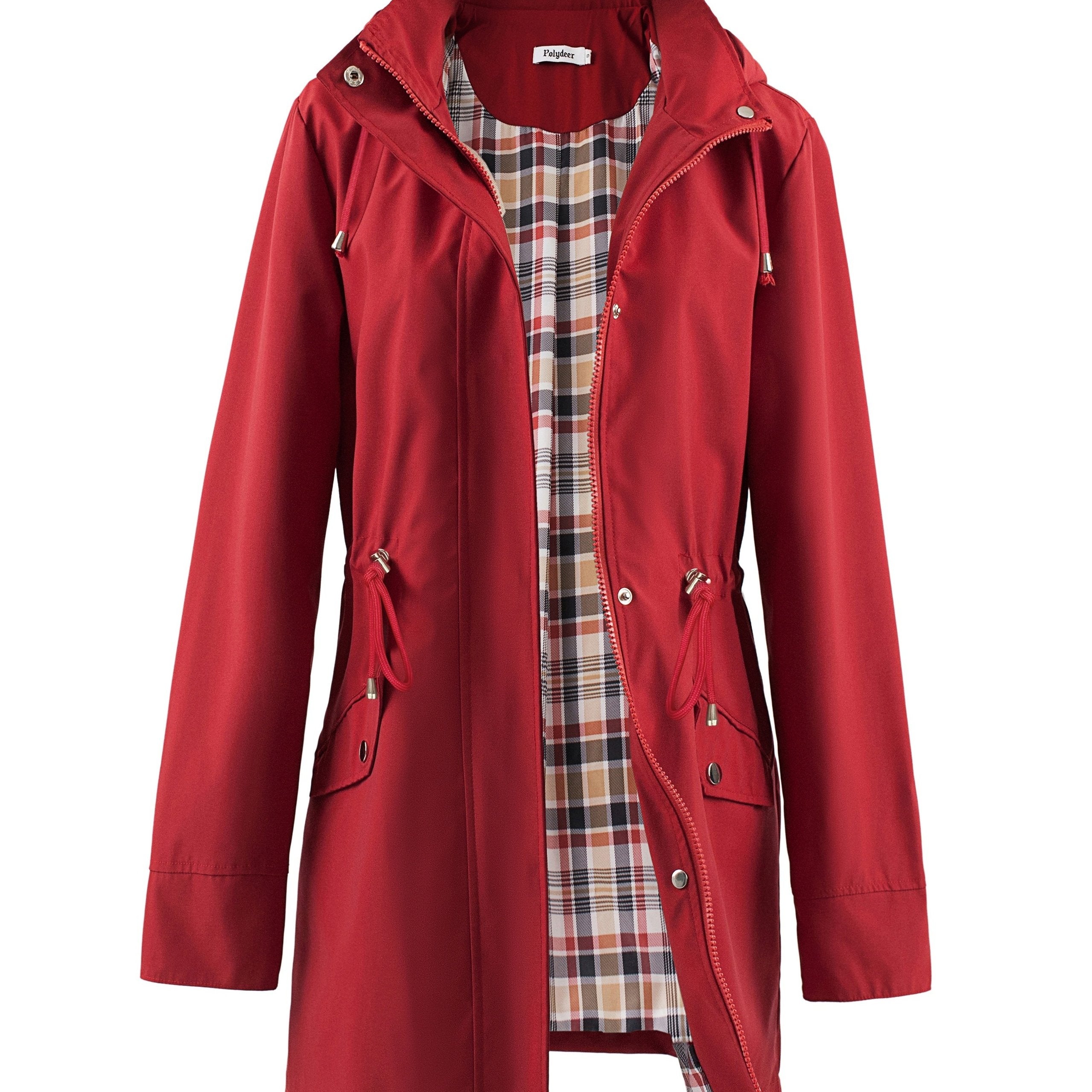 Hooded Zip Up Coat Casual Long Sleeve Coat For Fall & Winter