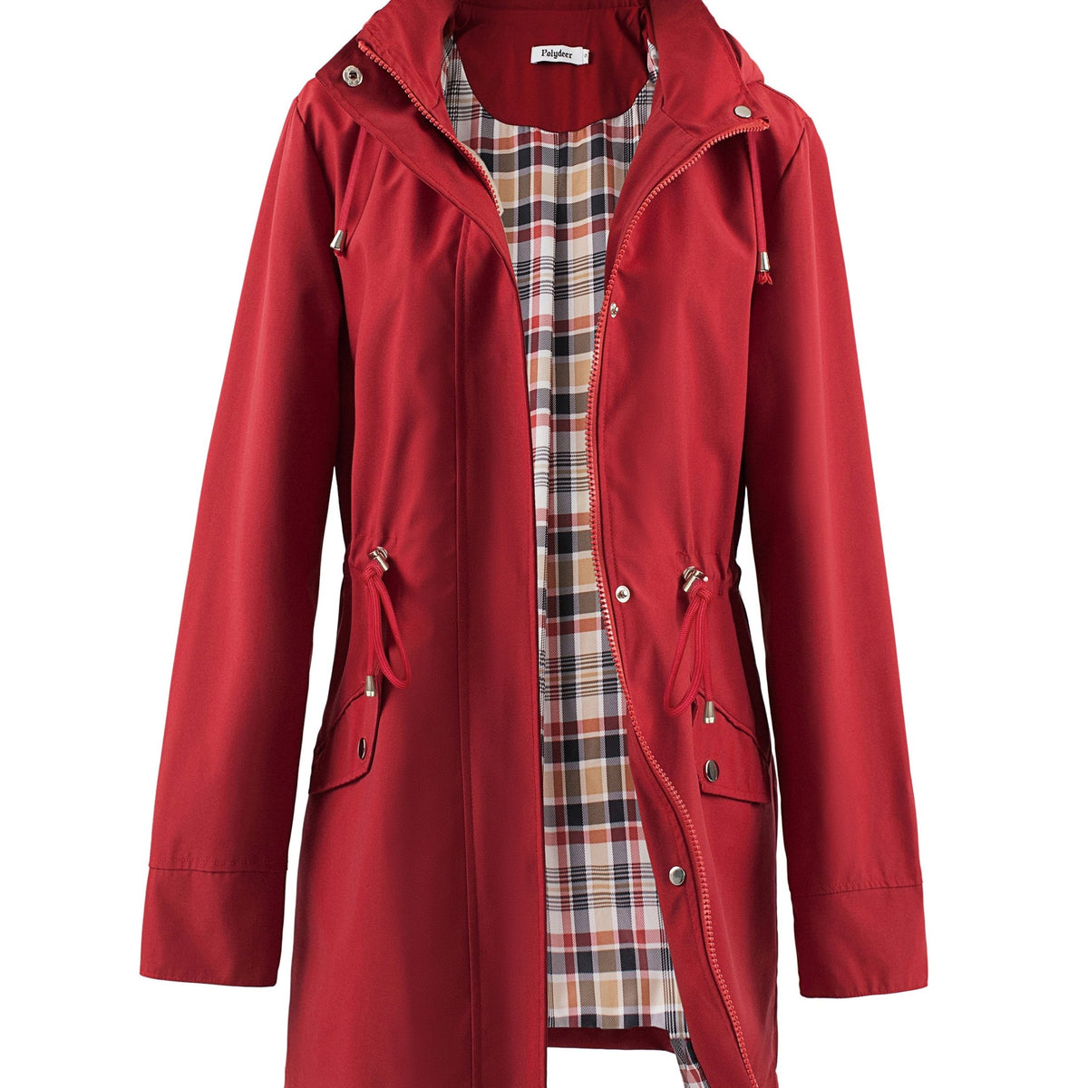 Hooded Zip Up Coat Casual Long Sleeve Coat For Fall & Winter
