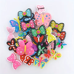 30pcs Butterfly Shoe Charm Resin Shoe Buckle Clogs DIY Accessories