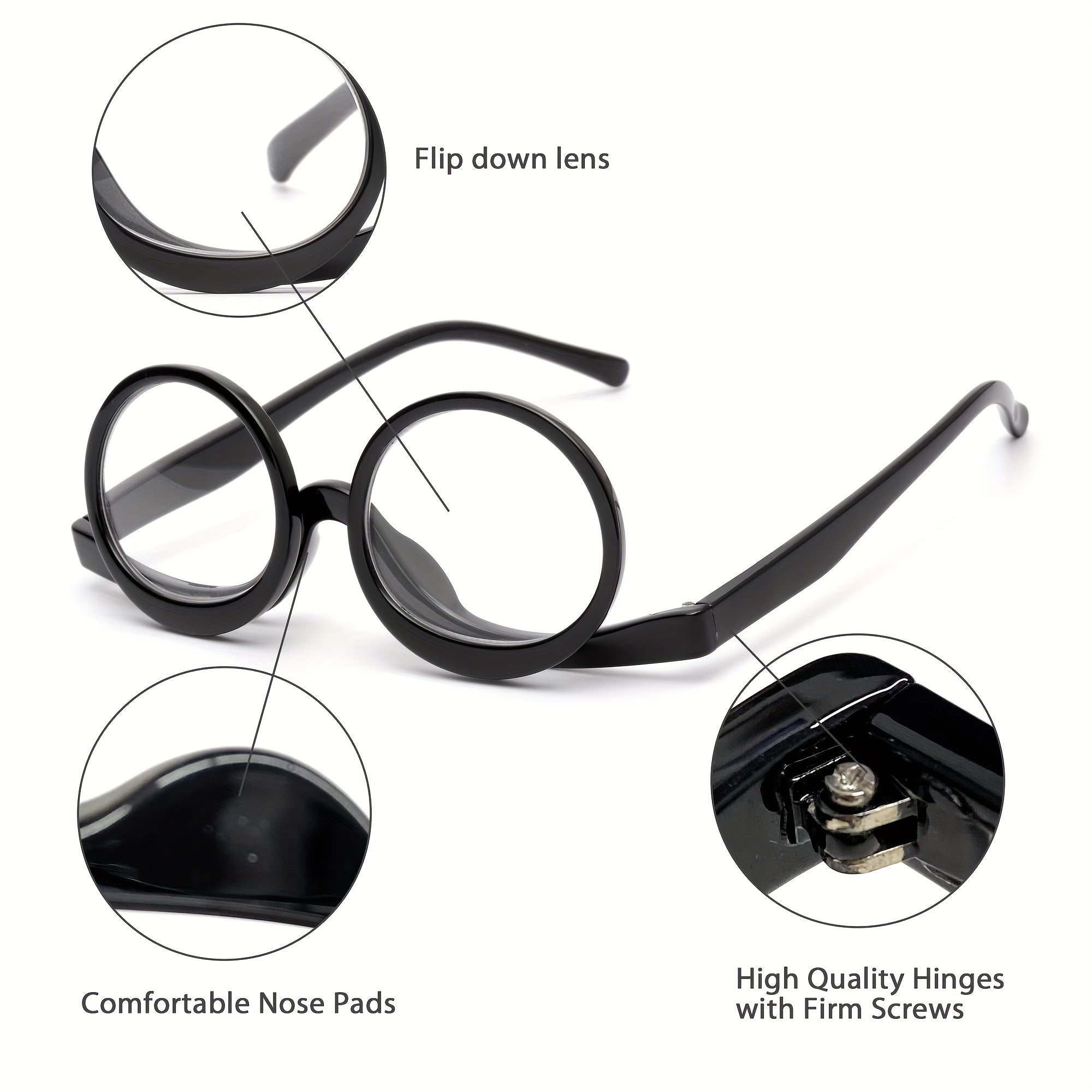 Makeup Reading Glasses Flip Lens Cosmetic Make Up Eye Glasses